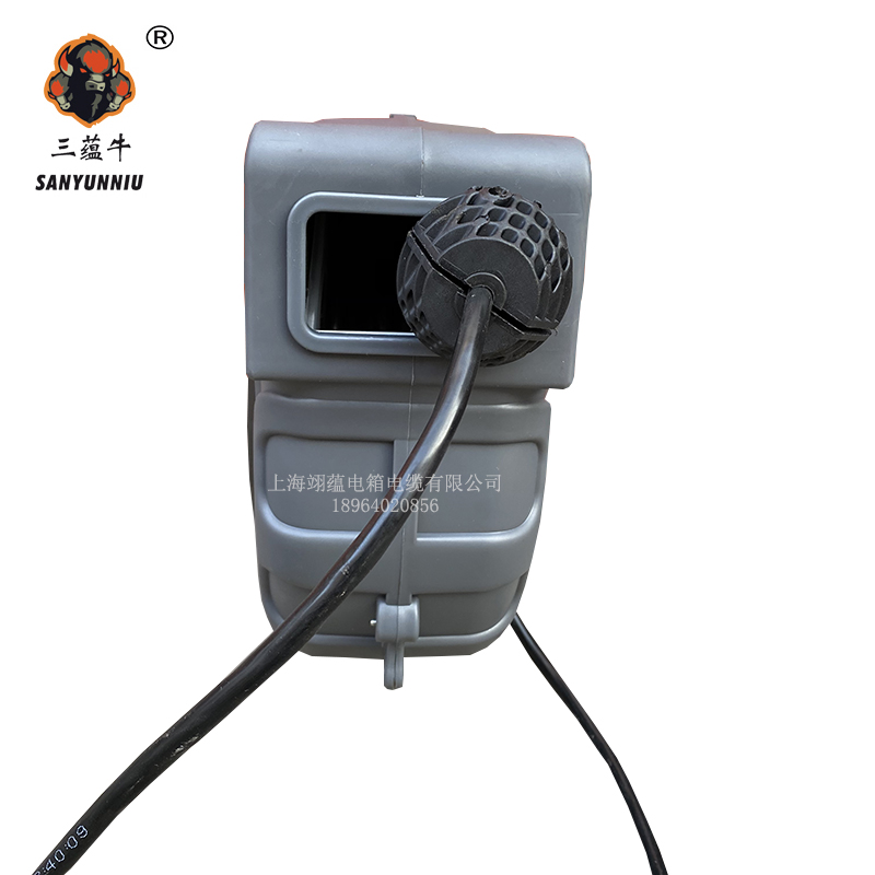 380V自动伸缩线盘卷线器三相四线电源线卷轴电鼓绕线盘10米15米