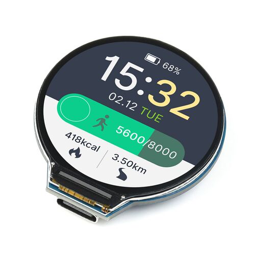 树莓派RP2040微控制器主板 1.28寸LCD屏幕Python/C编程双核开发板