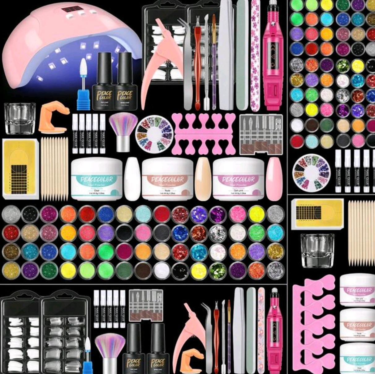 跨境美甲工具套装全套美甲灯甲油胶42色新手美甲工具全套一整便宜