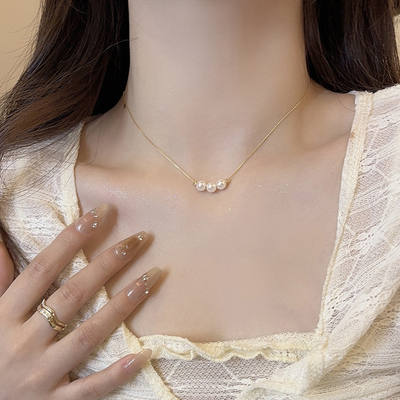 「弦月」曼塔玫瑰紫珍珠项链女2025年新款轻奢小众气质简约锁骨链