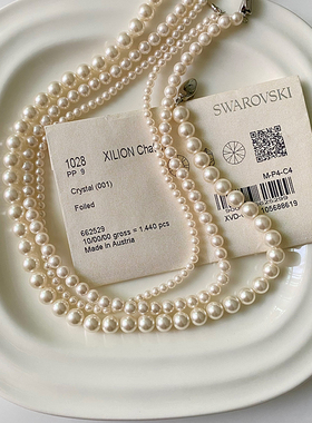 「复刻经典」fever同款复古高级感施家正圆强光珍珠项链女锁骨链