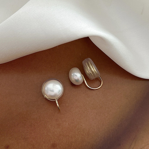 「日常款」5A级强光天然珍珠耳夹
