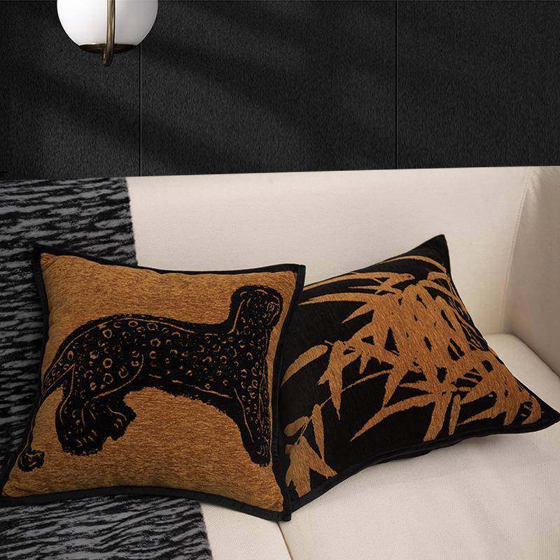 中古风竹子抱枕法式复古轻奢靠枕客厅沙发靠背垫样板间靠包套,居家布艺,抱枕被,淘宝优惠券,粉丝福利购,淘宝优惠卷