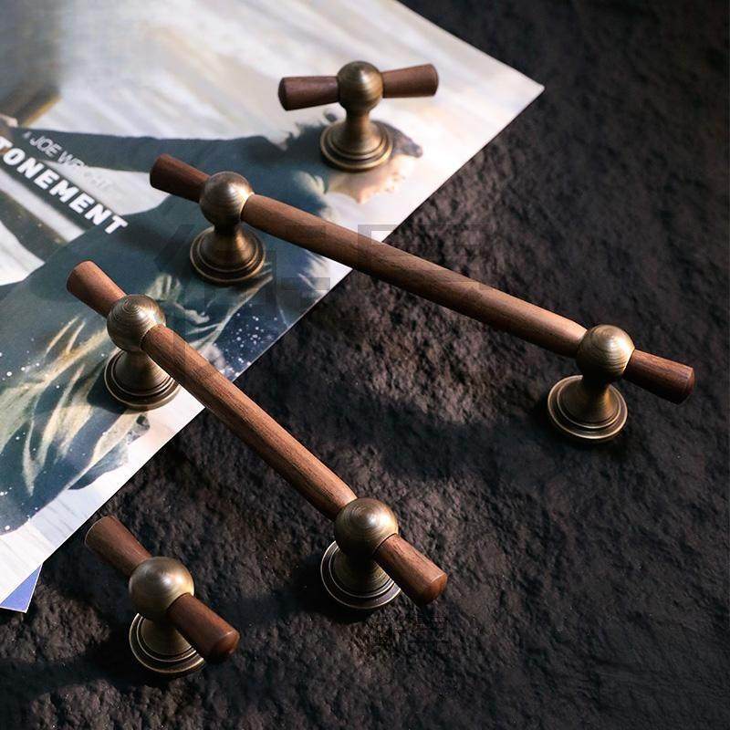 复古胡桃木黄拉手中古风古色柜门橱柜抽屉把手衣柜门长拉手,住宅家具,拉手,淘宝优惠券,粉丝福利购,淘宝优惠卷