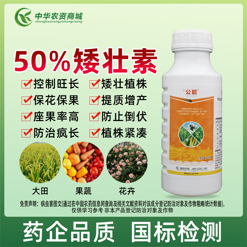 矮壮素增产控旺抗到调节增产