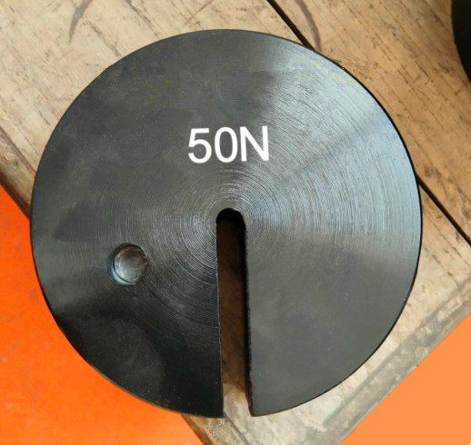 秤砣砝码5N10N20N50N100N200N开口槽法码250牛顿力值铸铁法码圆形