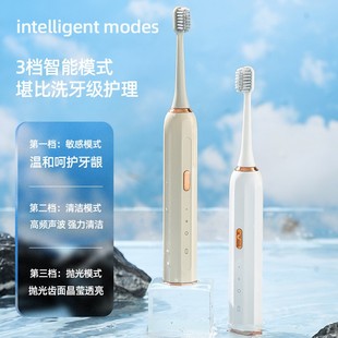 智能电动牙刷成人款 新款 全自动情侣家用USB充电防水软毛电动牙刷