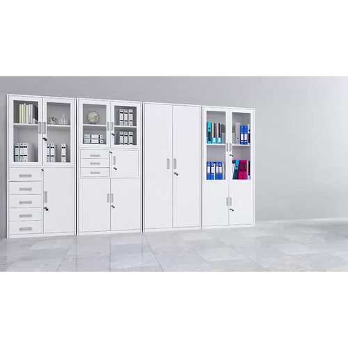 钢制办公室文件柜档案柜铁皮柜子带锁玻璃储物柜财务凭证柜资料柜