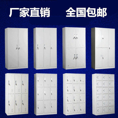 钢制更衣柜铁皮工衣柜9门12门15门储物柜员工浴室多门柜宿舍鞋柜