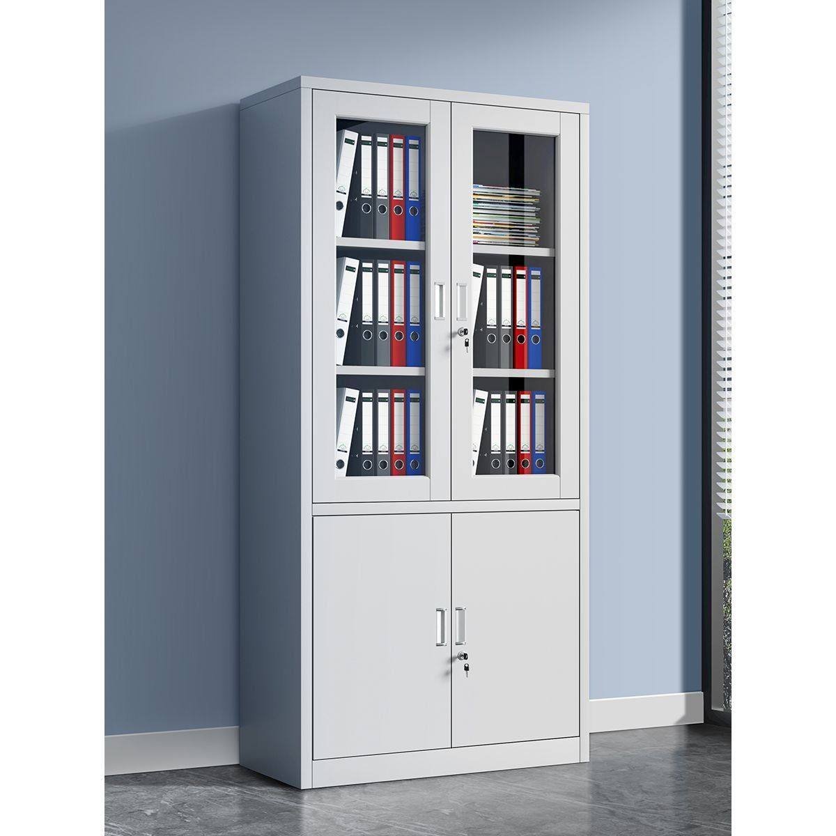 对开门文件柜财务资料档案专用储物铁皮柜办公免安装分层置物书柜,商业/办公家具,办公储物柜,淘宝优惠券,粉丝福利购,淘宝优惠卷