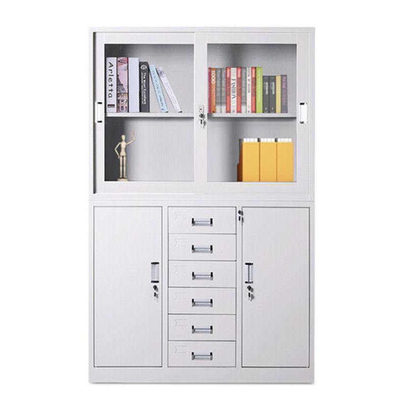 现代简约钢制文件柜 落地铁皮资料档案柜 宽中六斗移门柜储物柜,商业/办公家具,办公储物柜,淘宝优惠券,粉丝福利购,淘宝优惠卷