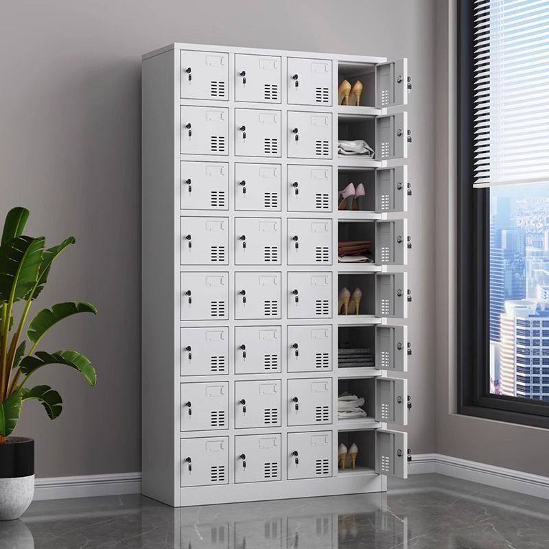 温州24门储物柜铁皮更衣柜子工厂车间用双层鞋柜带锁员工多格碗柜,商业/办公家具,办公储物柜,淘宝优惠券,粉丝福利购,淘宝优惠卷