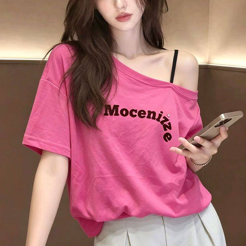辣妹露肩短袖T恤女2026夏新T恤