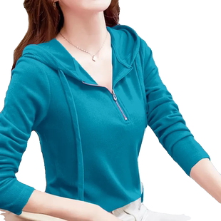 秋季长袖t恤女春秋新款设计感淑女上衣修身显瘦t桖打底衫卫衣