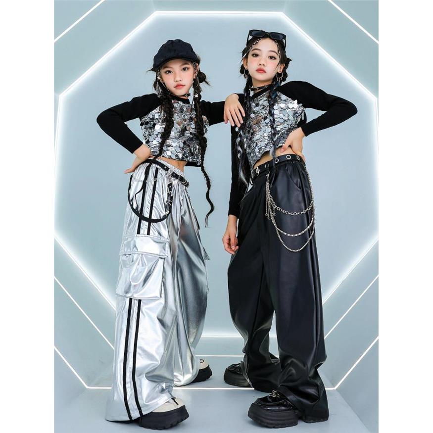 爵士舞服装女童ja孩炸街