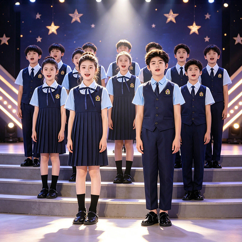 国庆儿童合唱服男女童中小学生朗诵演讲比赛歌唱祖国团体表演礼服