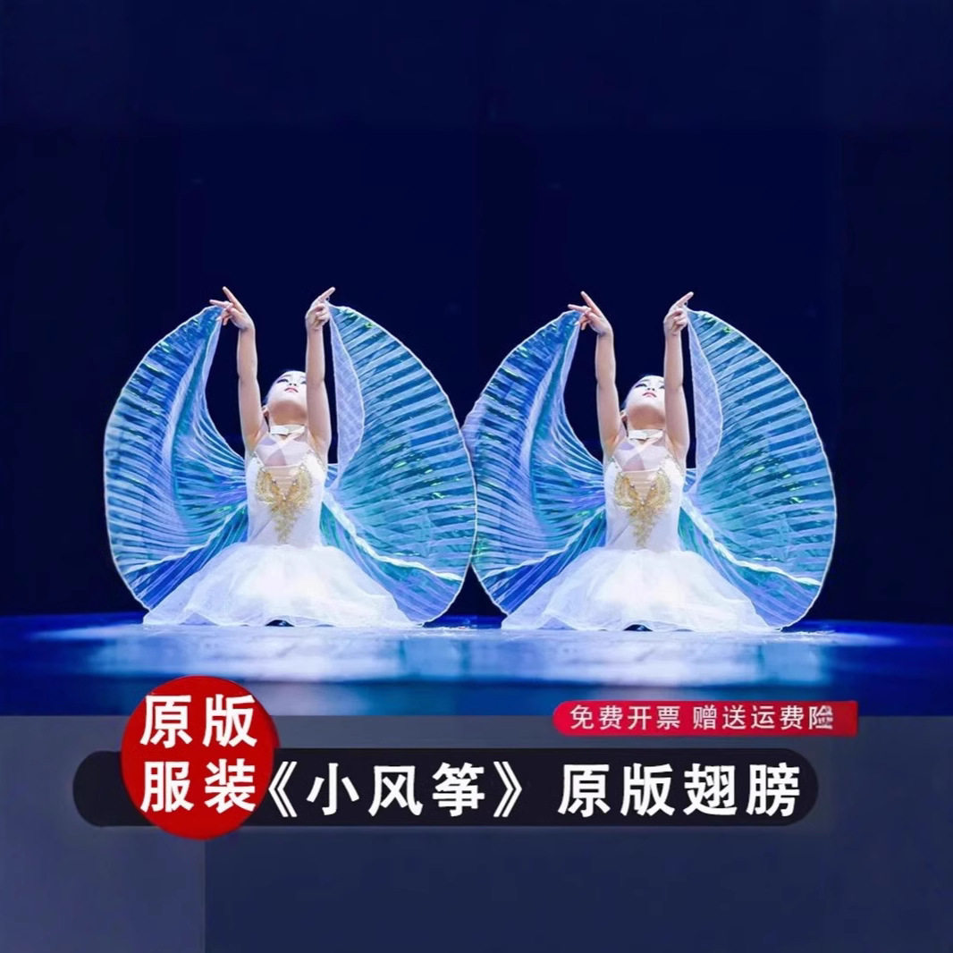 儿童小风筝演出服翅膀道具小天鹅舞蹈服女童芭蕾舞蓬蓬裙表演服装