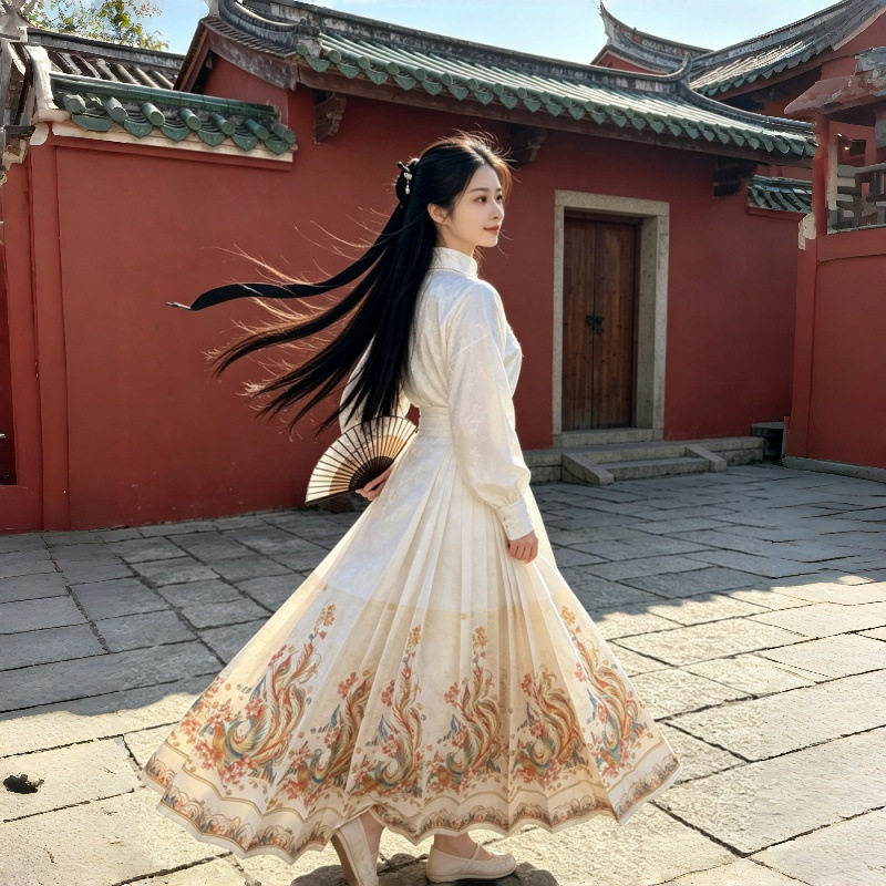 新款织金妆花马面裙日常通勤古典风新中式国风改良汉服半身长裙女