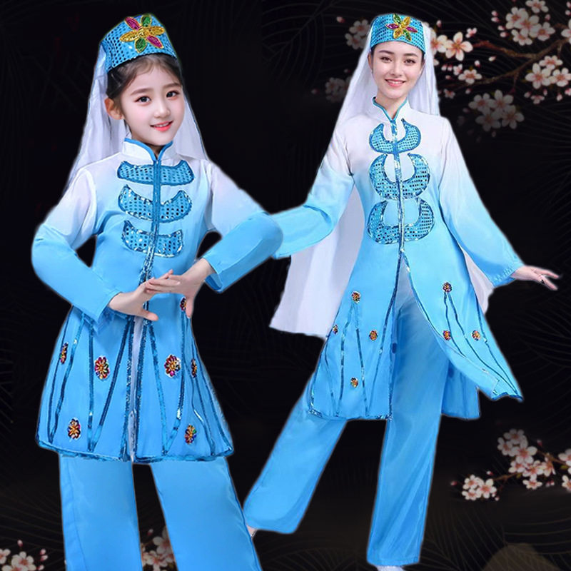 新款回族舞蹈演出服亲子