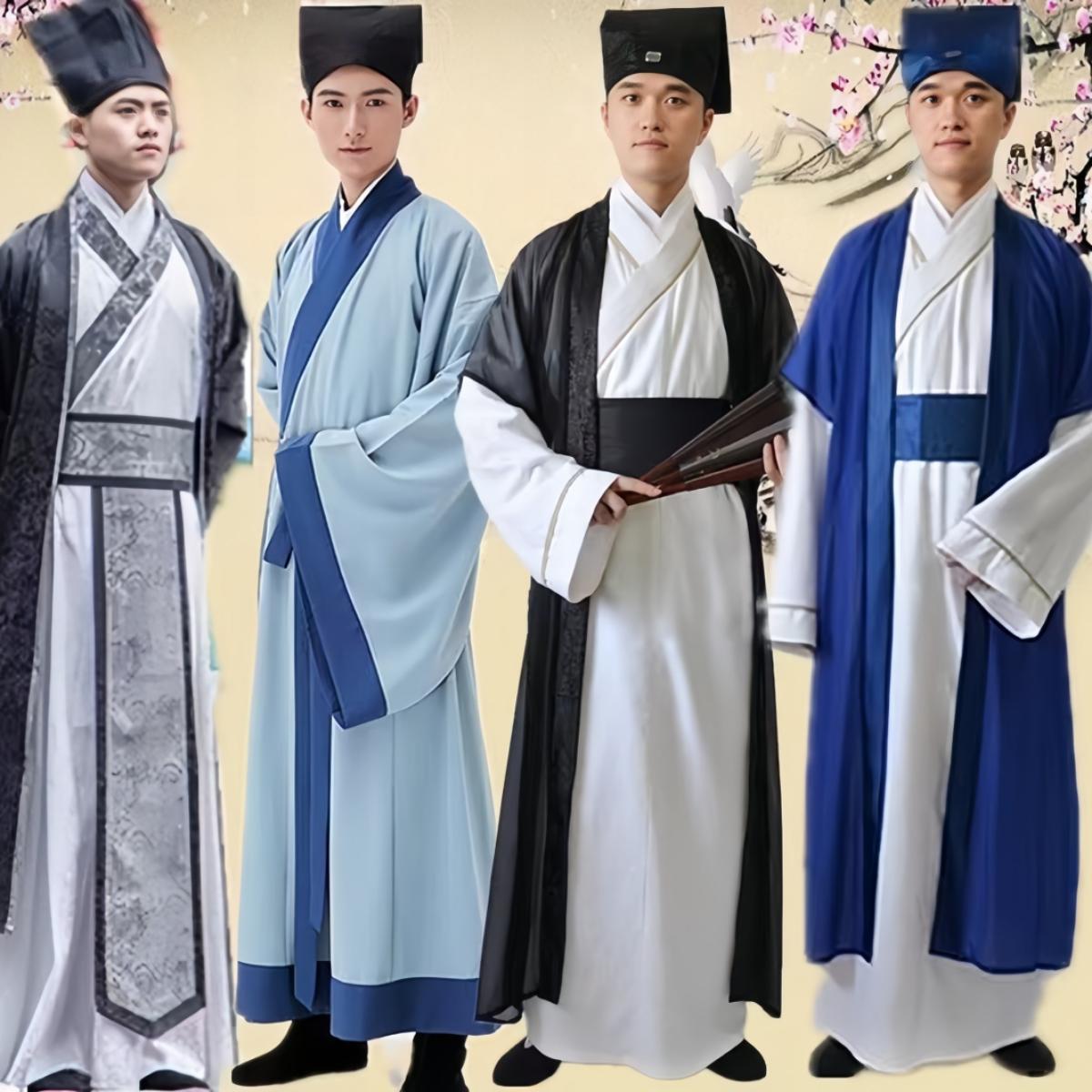古装汉服男宋朝服饰唐装员外侠客私塾古代教书先生国学毕业班官服