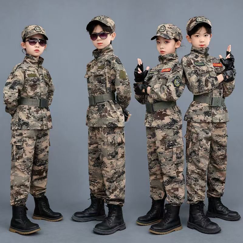 儿童迷彩服套装小孩幼儿园迷彩演出服男女童中小学军训夏令营扩展