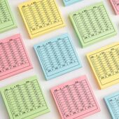 零时差学号便利贴交查作业完成情况登记统计表小学初中生专用标签