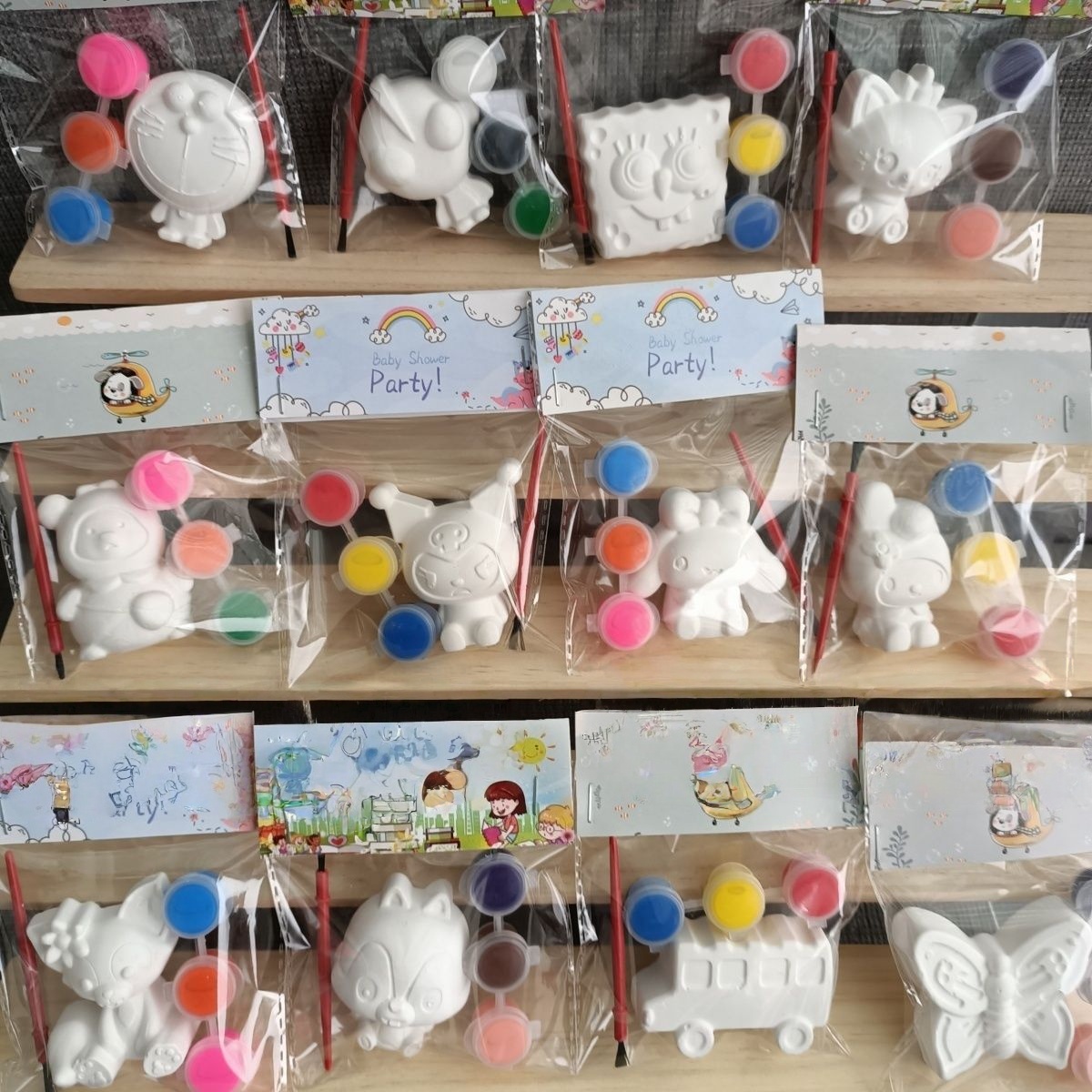 石膏娃娃DIY材料包儿童白胚涂色幼儿园手工创意绘画安全无毒玩具