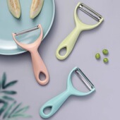 不锈钢削皮刀塑料手柄瓜刨厨房便捷式 土豆瓜果削皮器家用