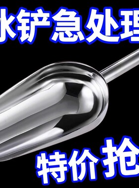 冰铲食品不锈钢撮瓢料铲商用小铲子炒货面粉饲料茶米PC爆米花勺子