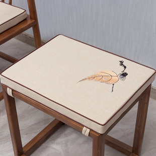 中式茶椅坐垫方凳垫实木圈椅座垫太师椅长方形板凳换鞋凳防滑坐垫