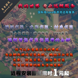 我的世界国际版远程安装模组材质光影整合包Java游戏服务联机mod