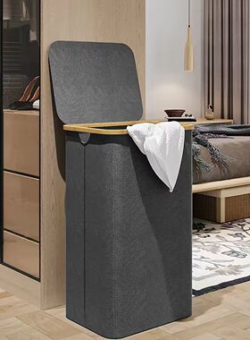 脏衣篮分区家用脏衣篓带盖可折叠脏衣篓高脏衣物收纳筐布艺特大号