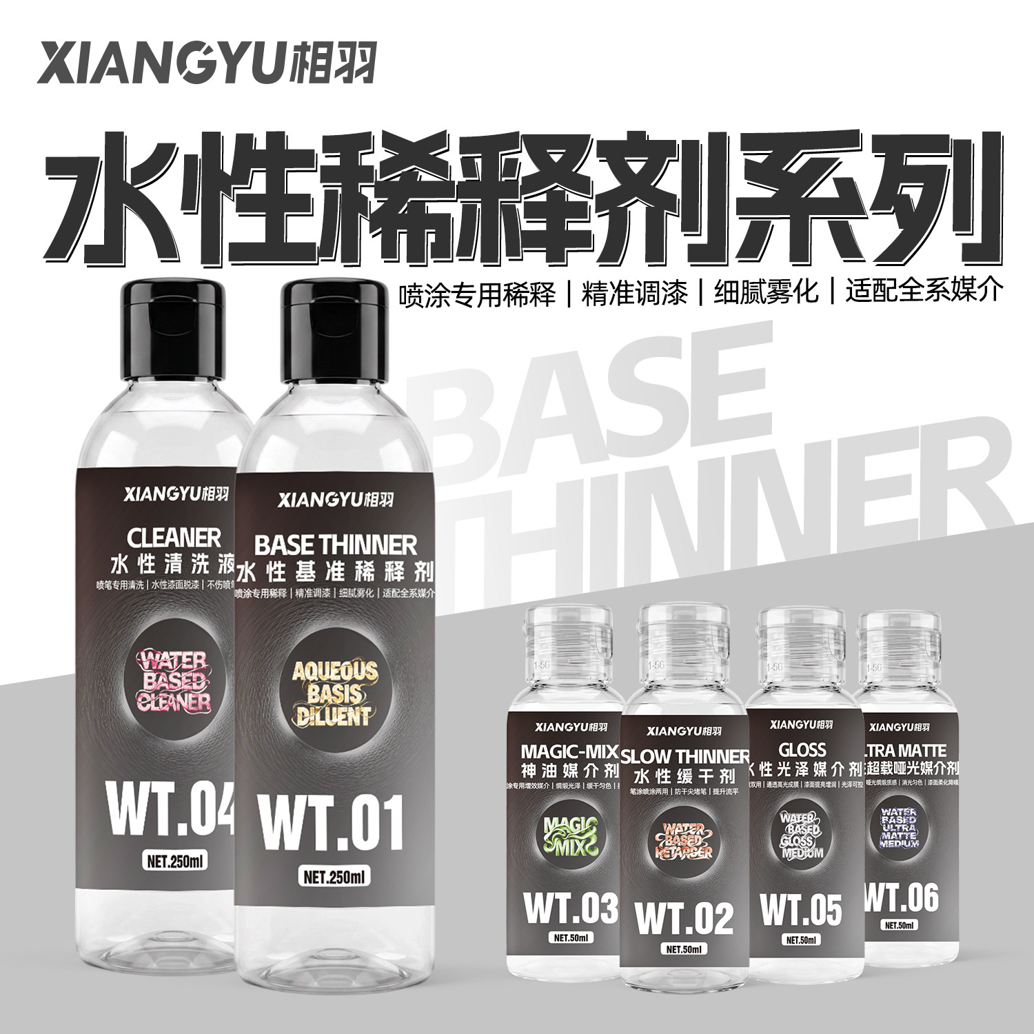 相羽水性稀释剂媒介拉线液X20喷涂笔涂高达手办模型上色颜料辅料图片