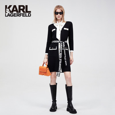 针织连衣裙小香风KarlLagerfeld