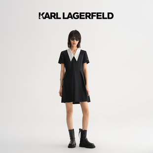 梭织连衣裙老佛爷231L1366 KARL LAGERFELD卡尔拉格斐2023年秋冬款