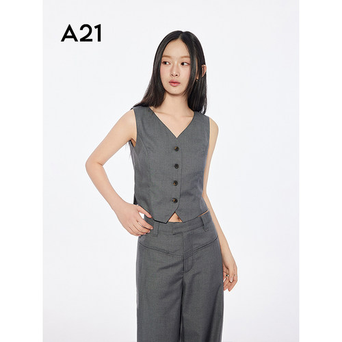 A21女装四色可选短款马甲