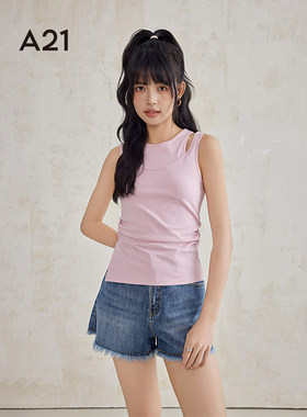 A21假两件马甲女士夏季