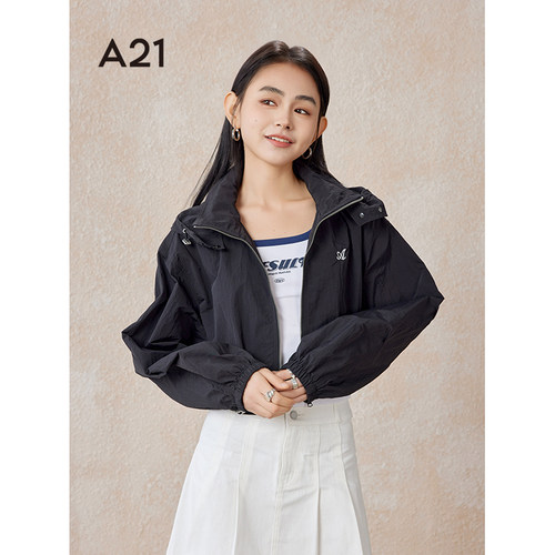 A21女装冰丝短款防晒衣夏季