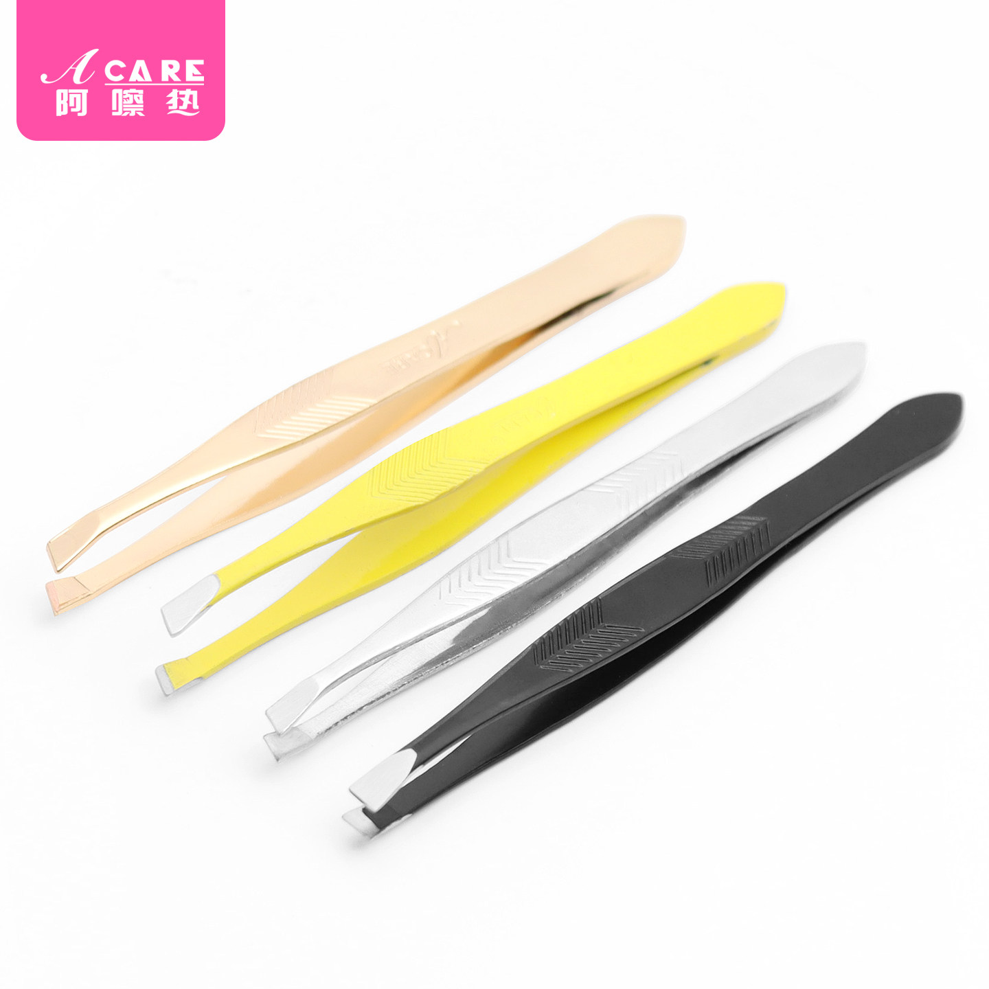 J2眉夹E2Apq801-拔胡子用钳子夹白发镊子修眉毛夹斜口眉夹拔