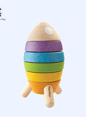 plantoys堆叠玩具0一6个月早教玩具儿童形状配对认知几何5694木玩