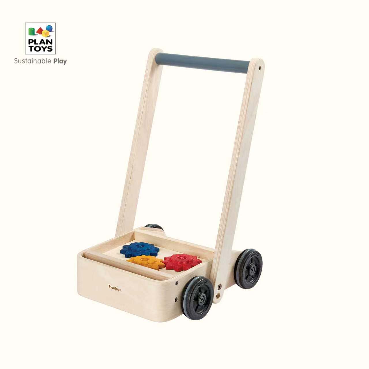 plantoys2652齿轮学步车宝宝积木车儿童防侧翻手推学步车多功能车