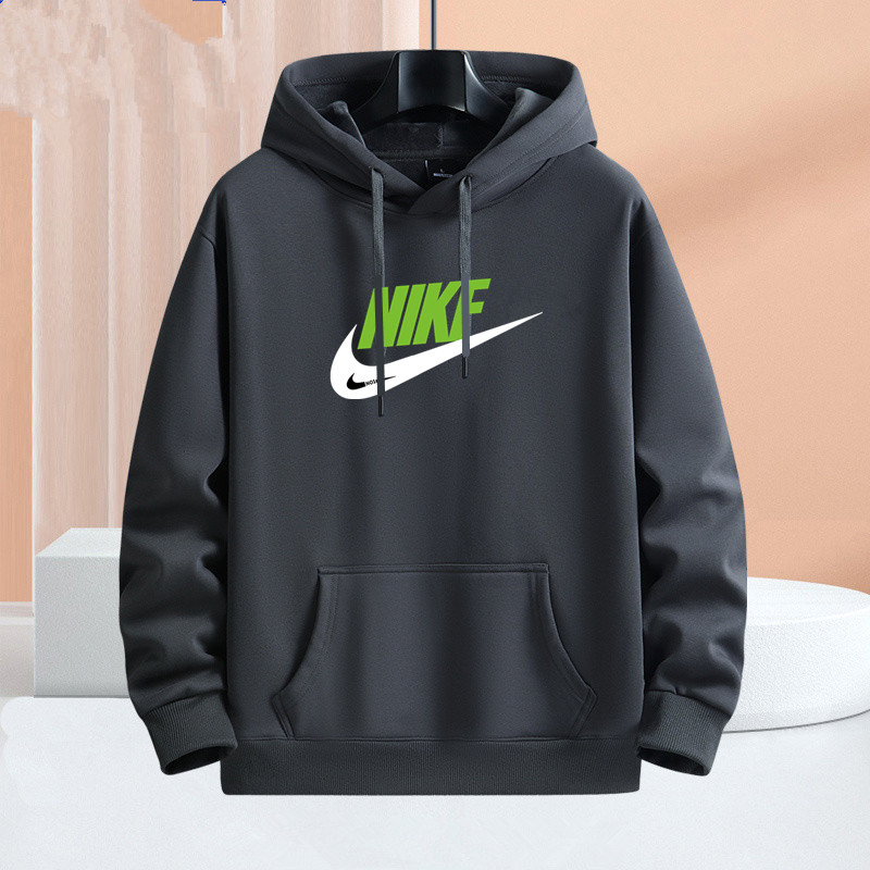 奥莱新款重磅连帽卫衣男士秋冬加绒加厚宽松百搭美式套头帽衫外套