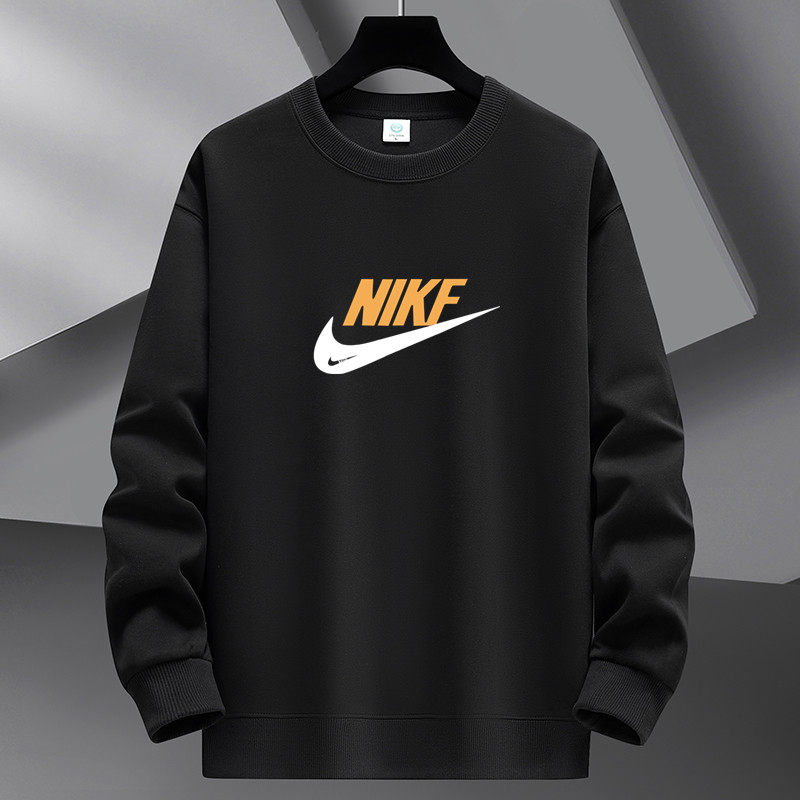 奥莱运动纯棉卫衣男款秋冬季新款圆领宽松跑步套头衫青少年上衣服