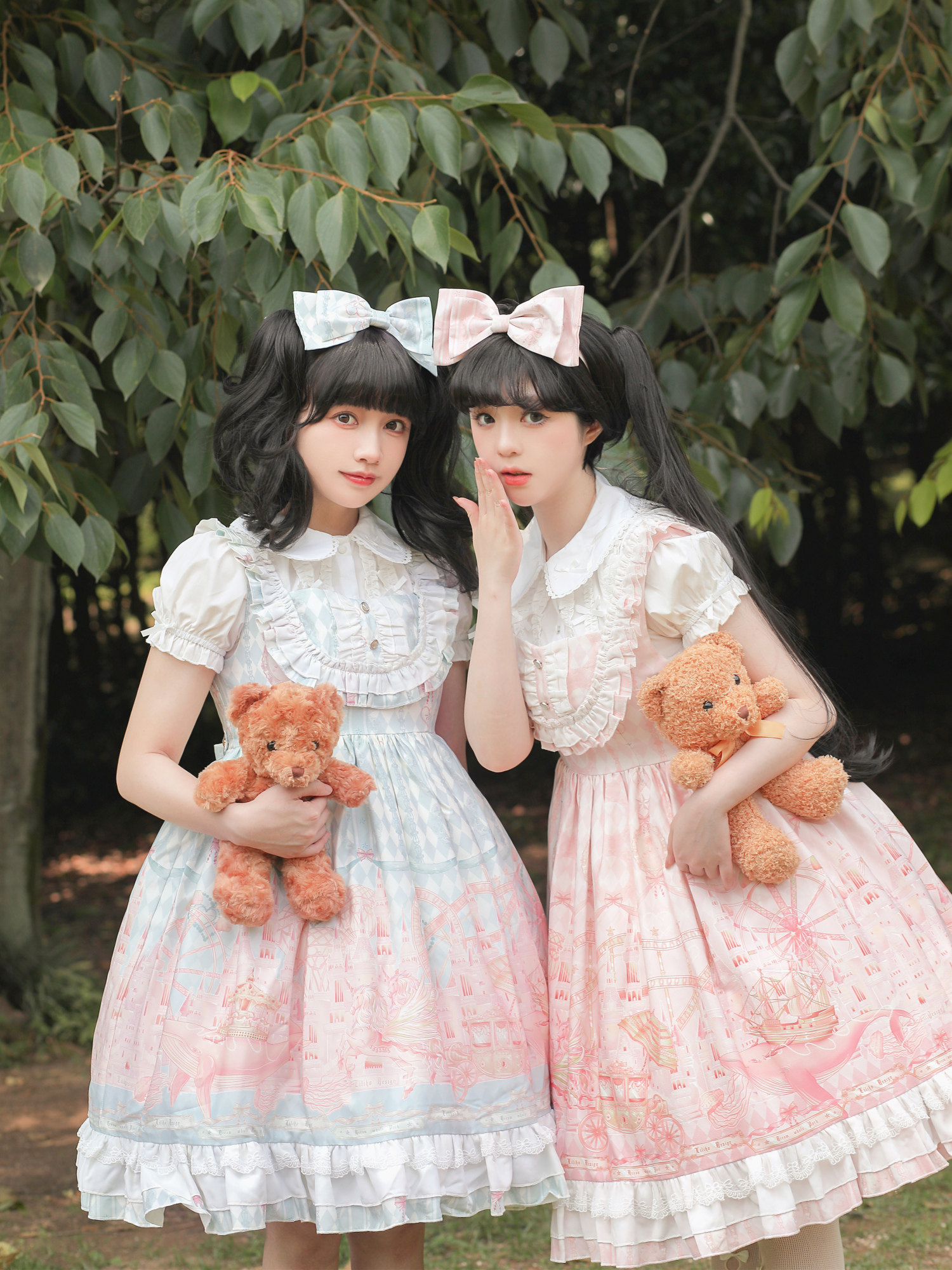 原创设计洛丽塔梦鲸吊带裙日常高腰可爱甜系jsk连衣裙轻lo裙洋装