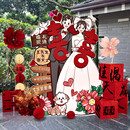 饰 结婚KT板迎宾牌婚礼喜宴订婚场景布置全套酒店农村路引展示牌装