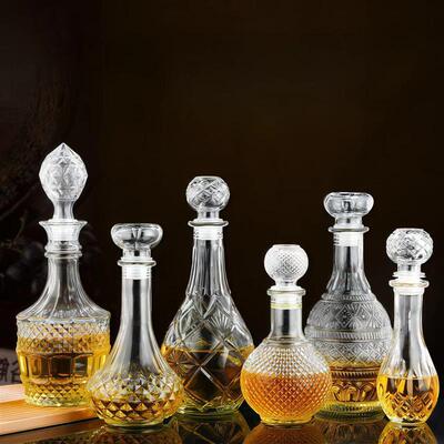 玻璃装饰洋酒瓶透明xo红酒空瓶威士忌葡萄酒分装樽器1000ml批爆款