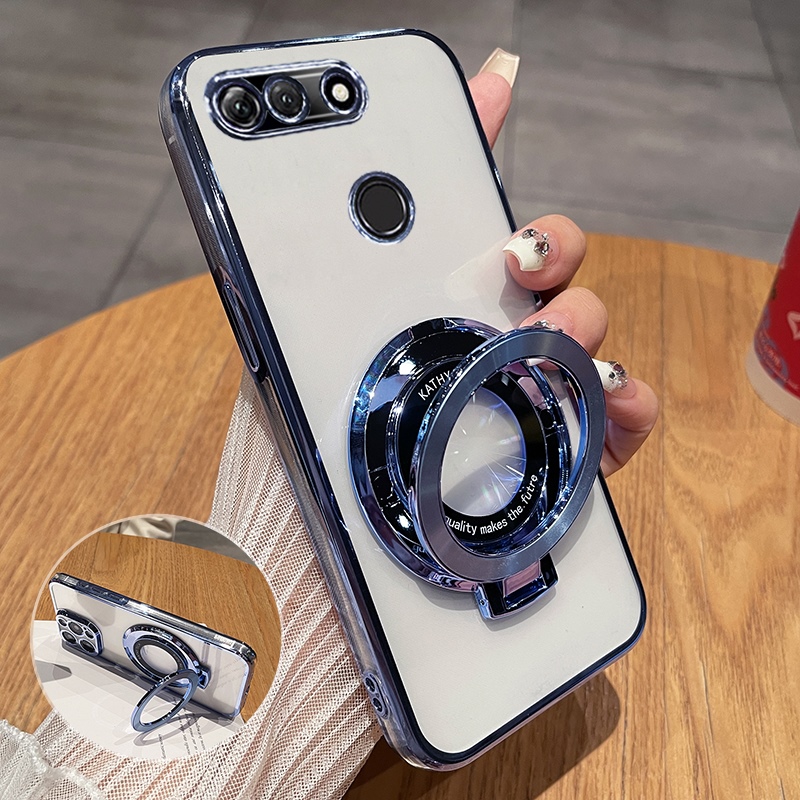 适用荣耀V20手机壳Honor华为V2O透明新款HonorV20V全包ⅴ防摔软壳PCT一AL10外壳CTAL1O保护套PCTTL男女带支架