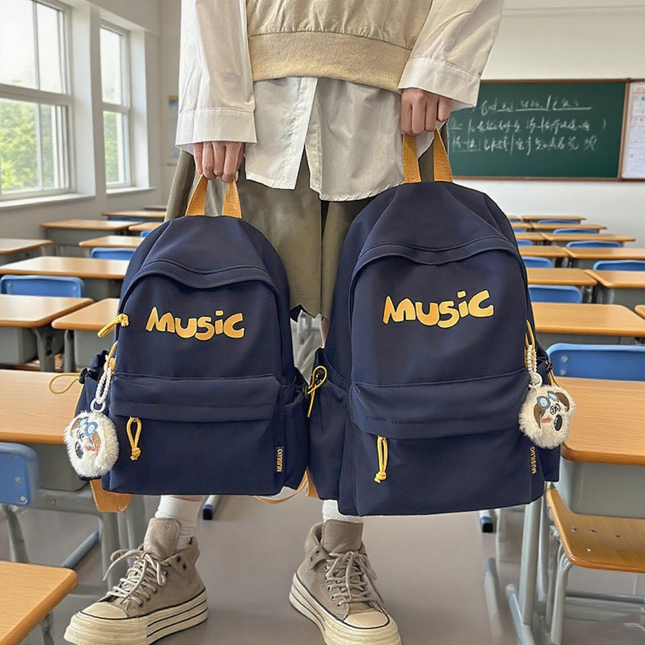 书包美式高街初中生男高中生2025新款小学生大容量背包双肩包男生