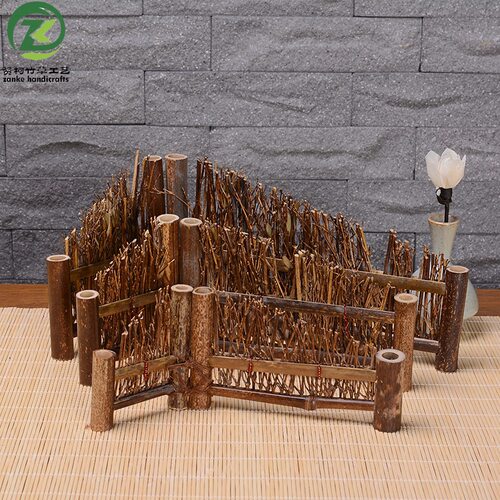 紫竹篱笆小屏风盆景摆件料理摆盘