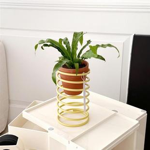 创意多色弹簧花架植物增高架透气家居装 植物私生活 饰好物
